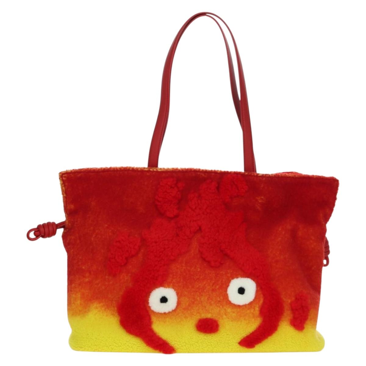 LOEWE ﾃ Ghibli Calcifer Flamenco Howl's Moving Castle Bag Shearing Auth 166906SM