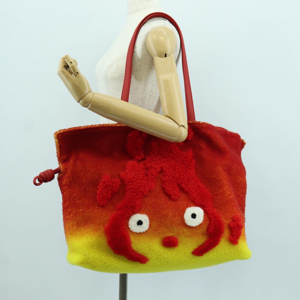 LOEWE ﾃ Ghibli Calcifer Flamenco Howl's Moving Castle Bag Shearing Auth 166906SM