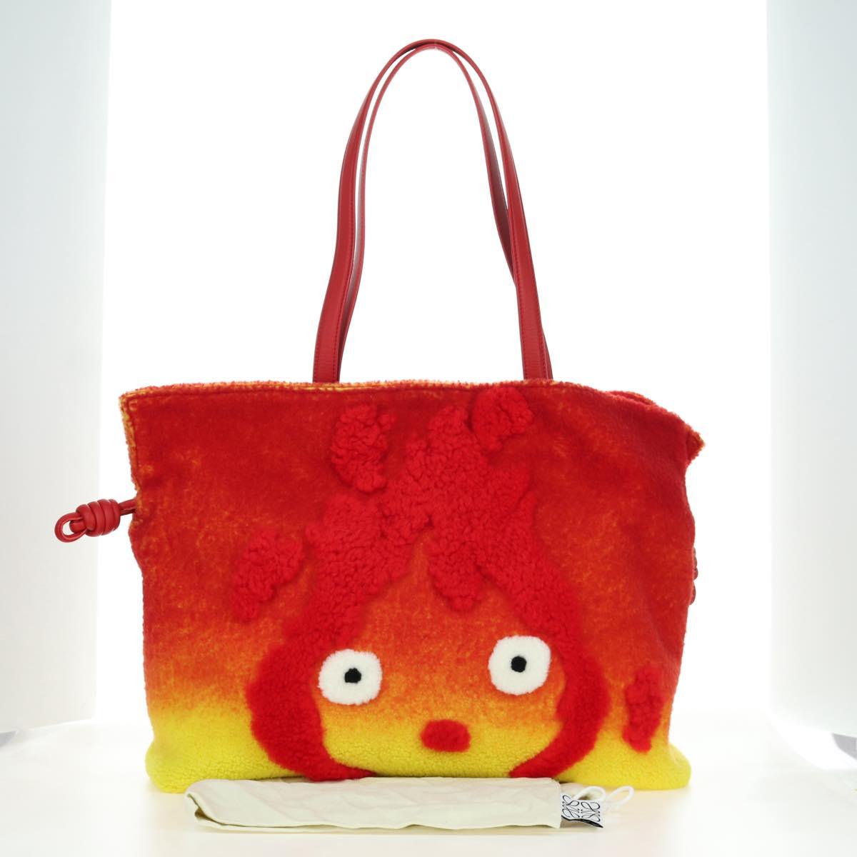 LOEWE ﾃ Ghibli Calcifer Flamenco Howl's Moving Castle Bag Shearing Auth 166906SM