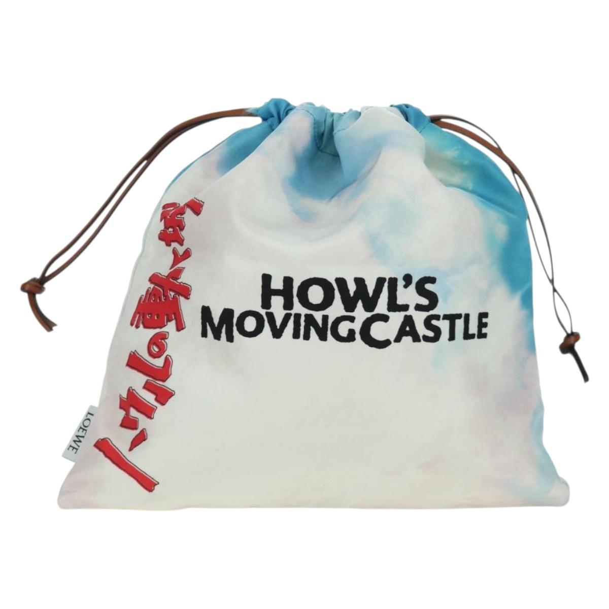 LOEWE ﾃ Studio Ghibli Howl's Moving Castle Pouch Canvas Multicolor Auth 166908SM