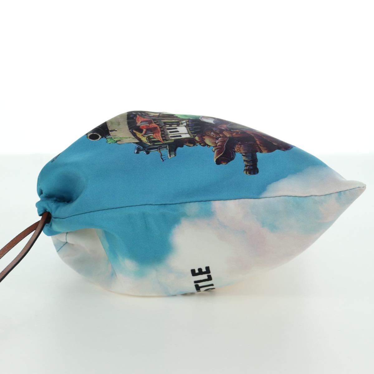 LOEWE ﾃ Studio Ghibli Howl's Moving Castle Pouch Canvas Multicolor Auth 166908SM