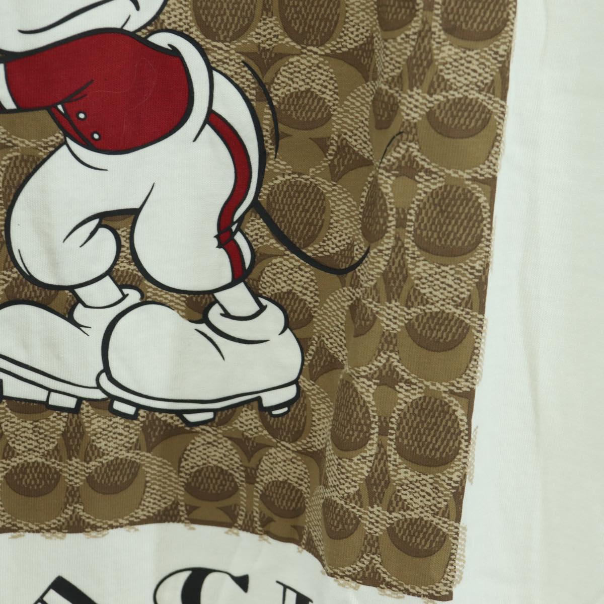 Coach COACH ﾃ Disney Mickey Short Sleeved T Shirt Cotton White Auth 166915M