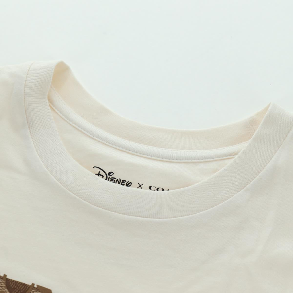 Coach COACH ﾃ Disney Mickey Short Sleeved T Shirt Cotton White Auth 166915M