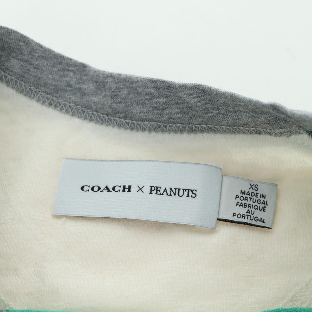 Coach COACH × SNOOPY Snoopy Short Sleeved T Shirt Cotton White Auth 166916M