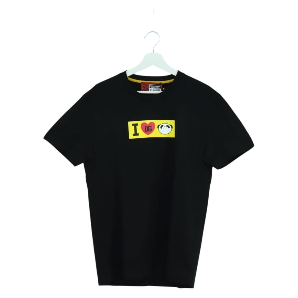 DOLCE&GABBANA D&G x Jujutsu Kaisen Panda T Shirt Cotton 48 Black Auth 166917M