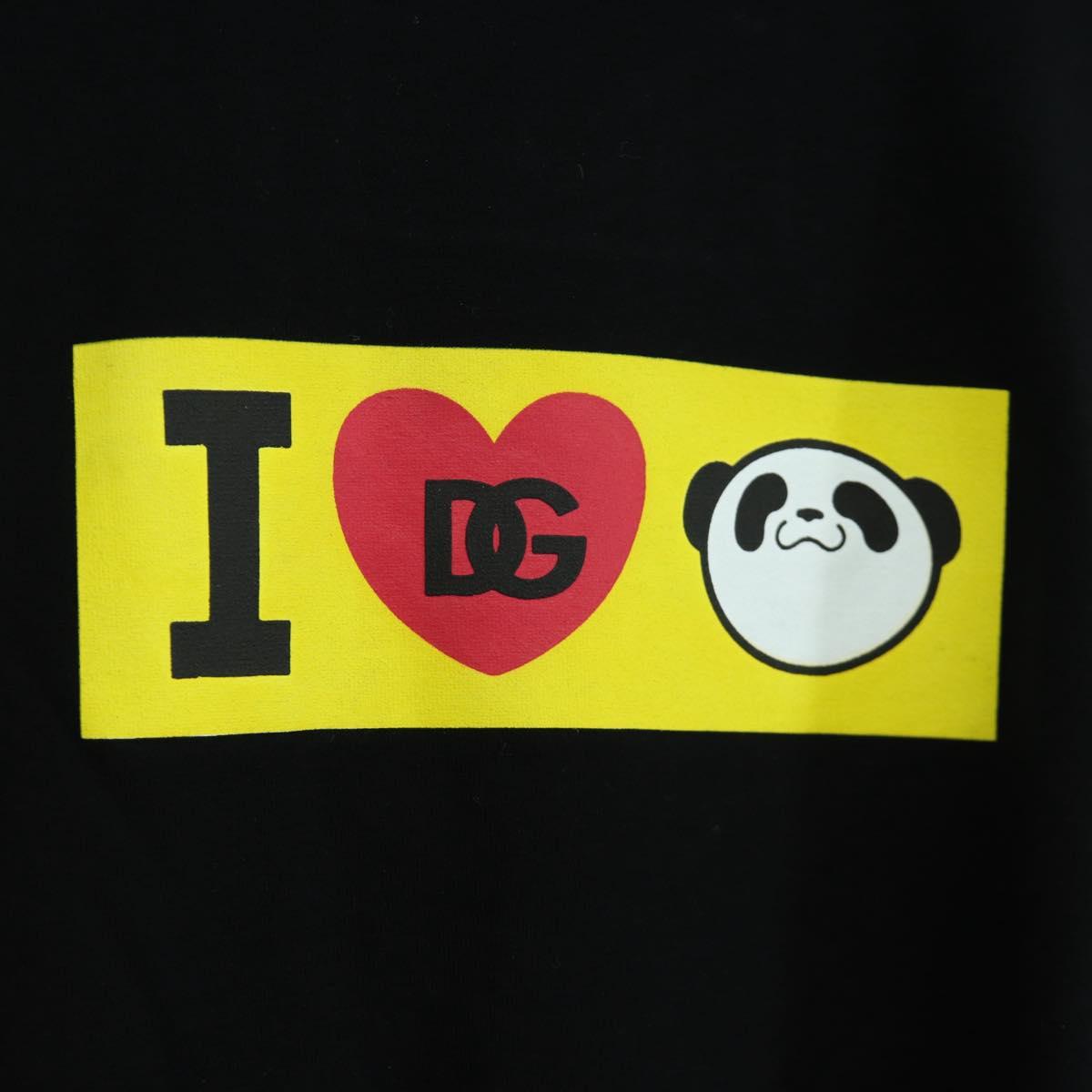 DOLCE&GABBANA D&G x Jujutsu Kaisen Panda T Shirt Cotton 48 Black Auth 166917M