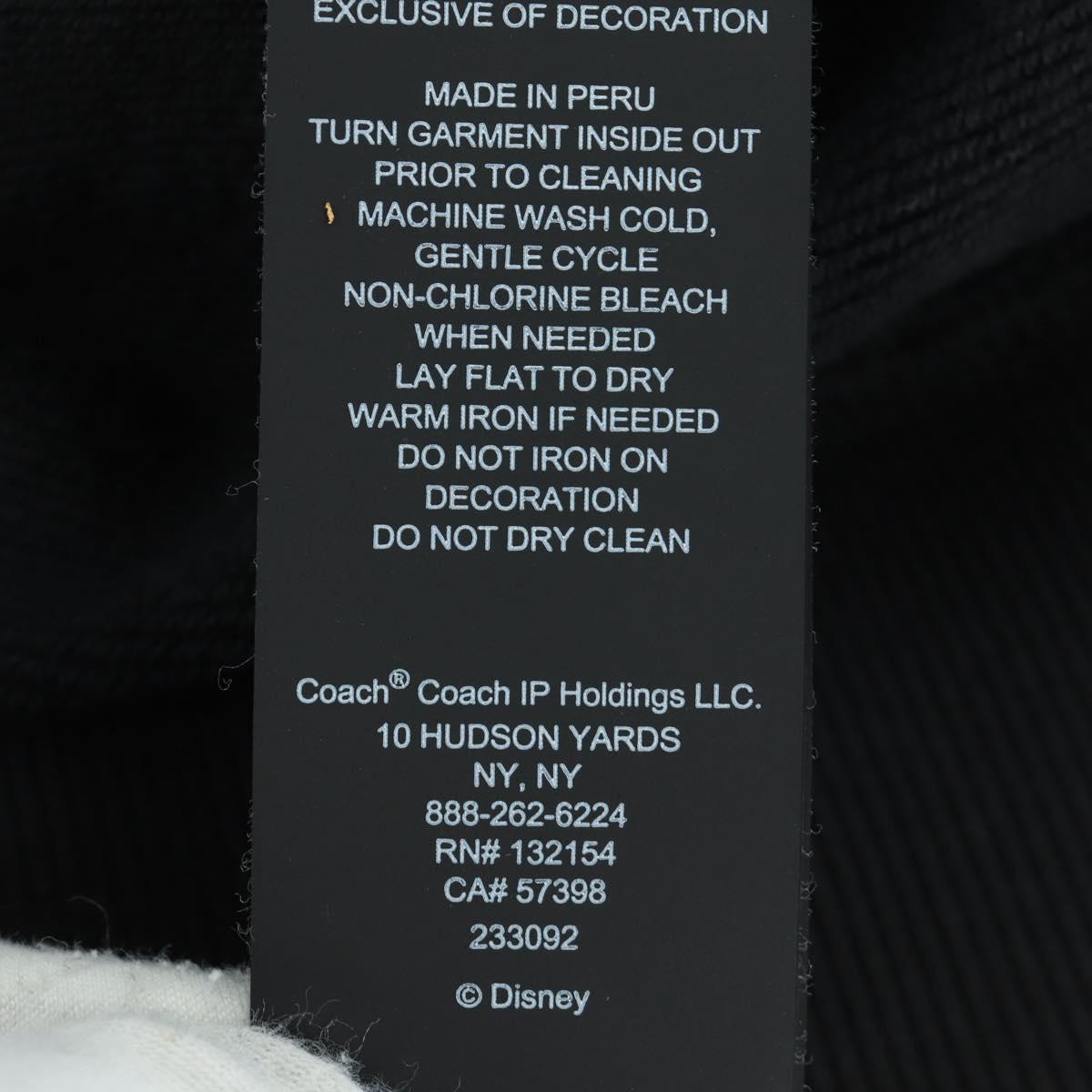 Coach COACH x Disney Mickey Mouse Hoodie Cotton Black Auth 166933M