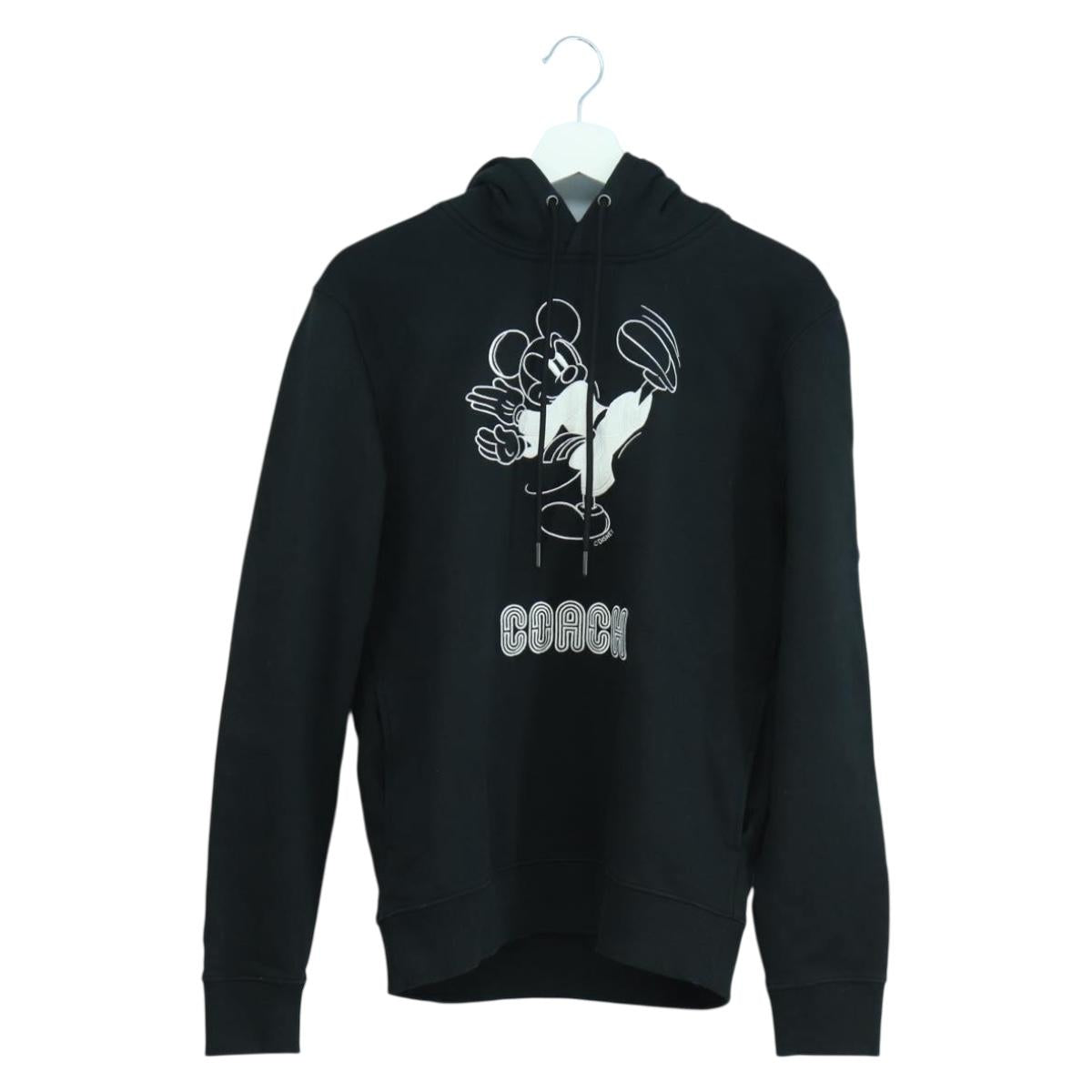 Coach COACH x Disney Mickey Mouse Hoodie Cotton Black Auth 166933M