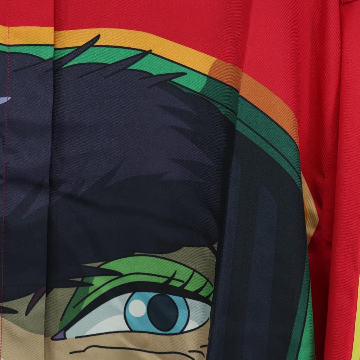 LOEWE ﾃ Studio Ghibli Polo Shirt Howl's Moving Castle Silk Red Auth 166935SM