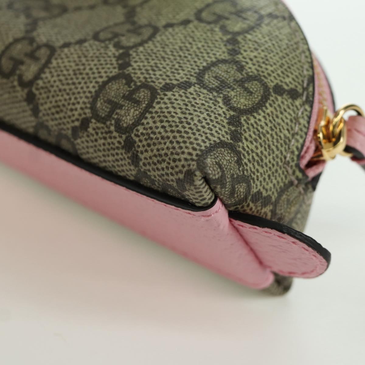 GUCCI GUCCIxDisney GG Supreme Pen Case PVC Beige Gold 662129 Auth 166937SM