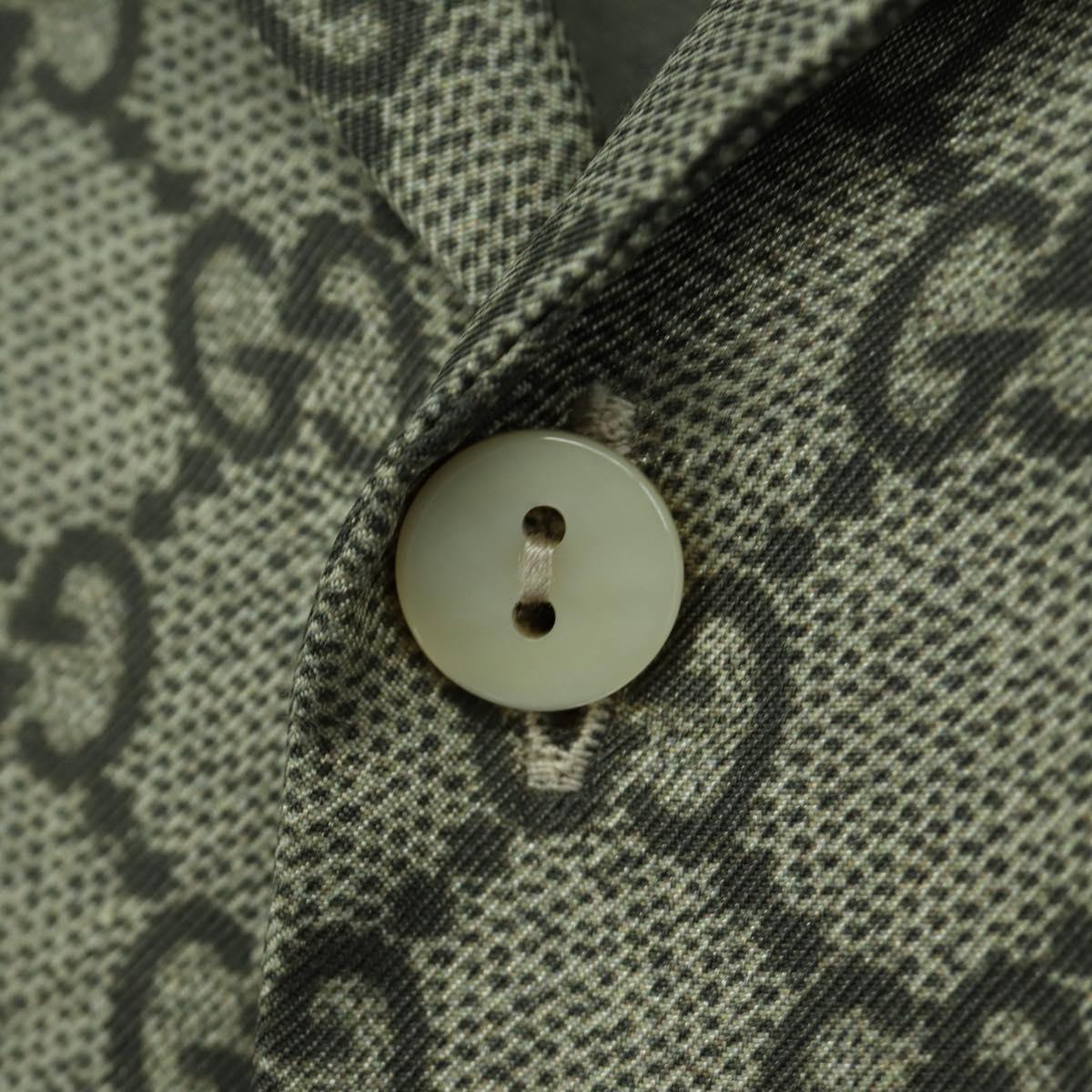 GUCCI GUCCI x Disney GG Donald Shirt Silk Beige Auth 166940SM