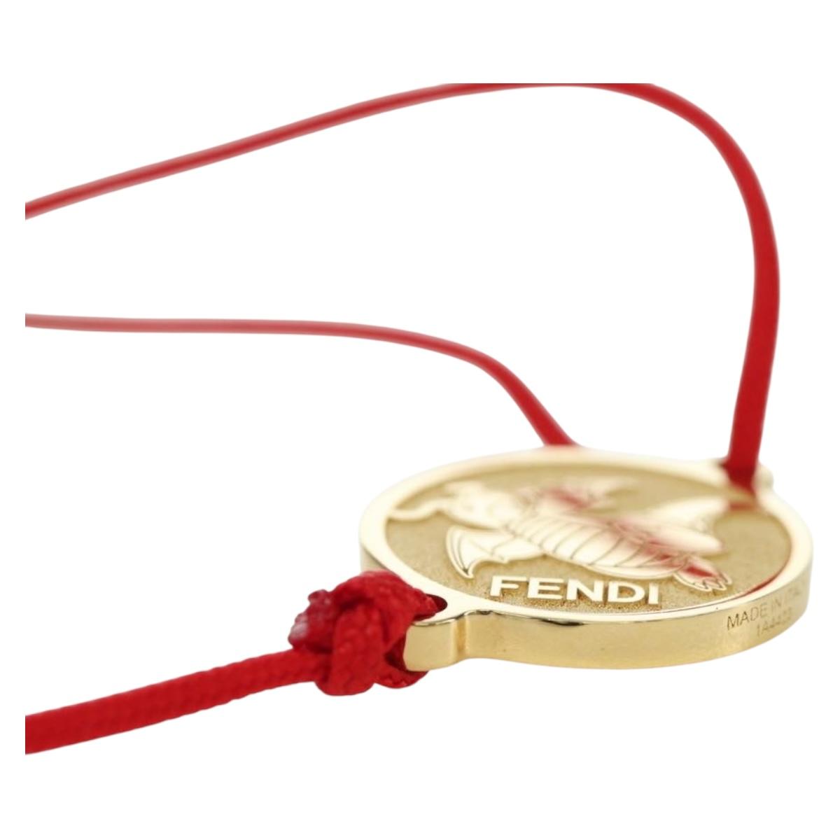 FENDI FENDI x FRGMT x POKﾃ窺ON Bracelet metal Gold Tone Auth 166945SM