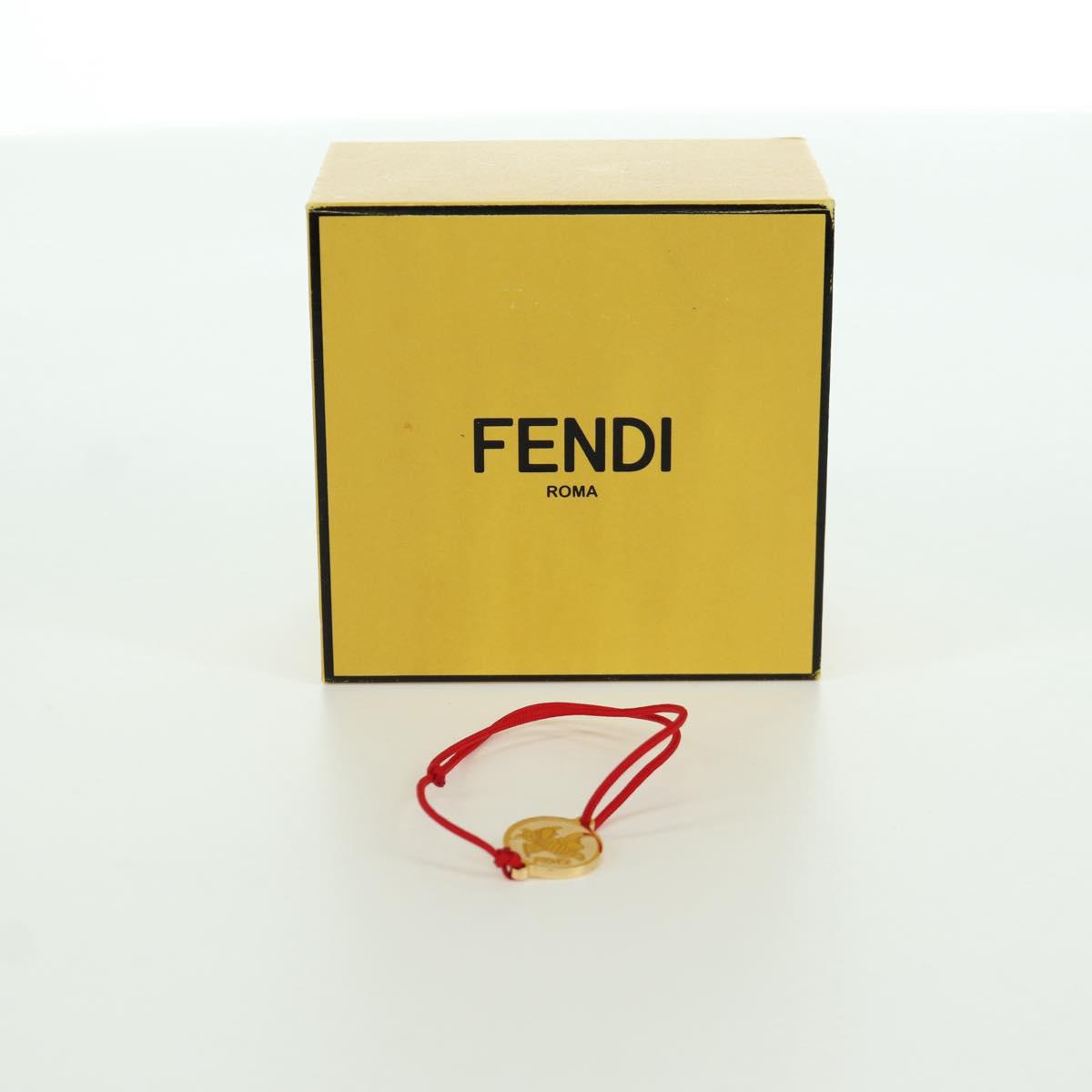 FENDI FENDI x FRGMT x POKﾃ窺ON Bracelet metal Gold Tone Auth 166945SM