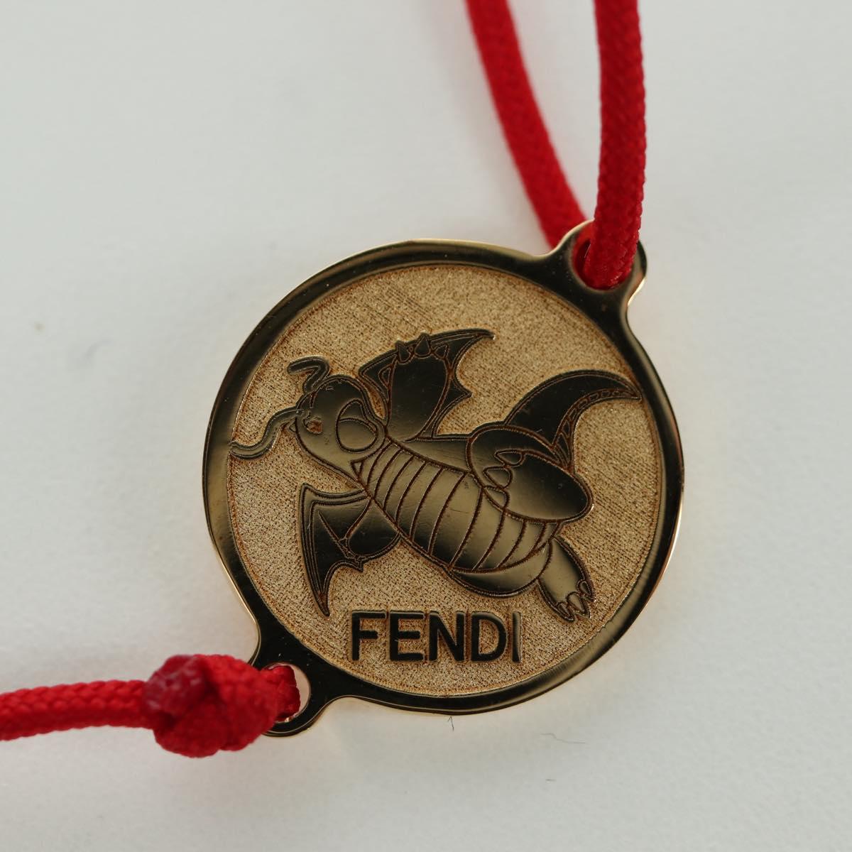 FENDI FENDI x FRGMT x POKﾃ窺ON Bracelet metal Gold Tone Auth 166945SM