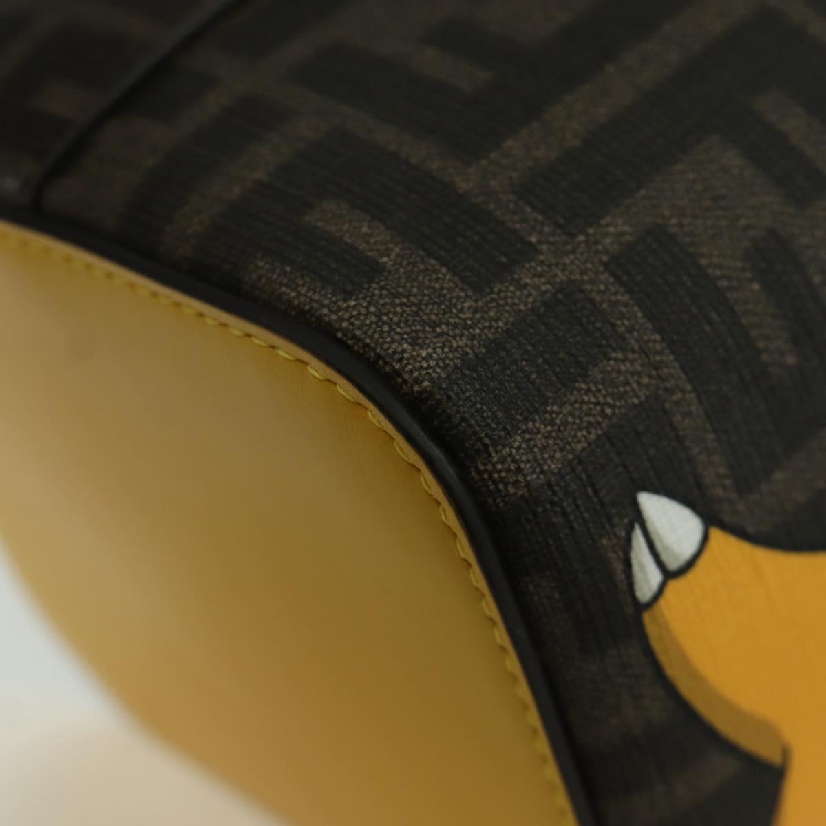 FENDI x FRGMT x POKﾃ窺ON Zucca Canvas Dragonfly Bag 2way Brown Auth 166947SM