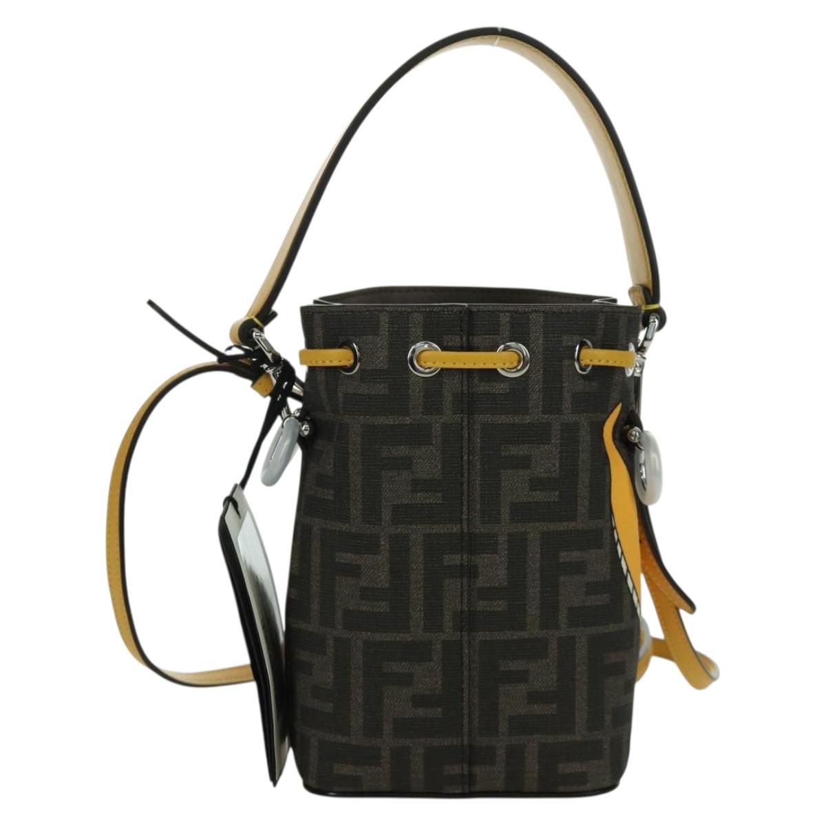 FENDI x FRGMT x POKﾃ窺ON Zucca Canvas Dragonfly Bag 2way Brown Auth 166947SM