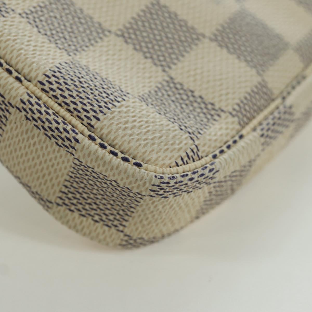 LOUIS VUITTON Damier Azur 2018 Mini Pochette Accessoires Pouch LV Auth 166952SAM