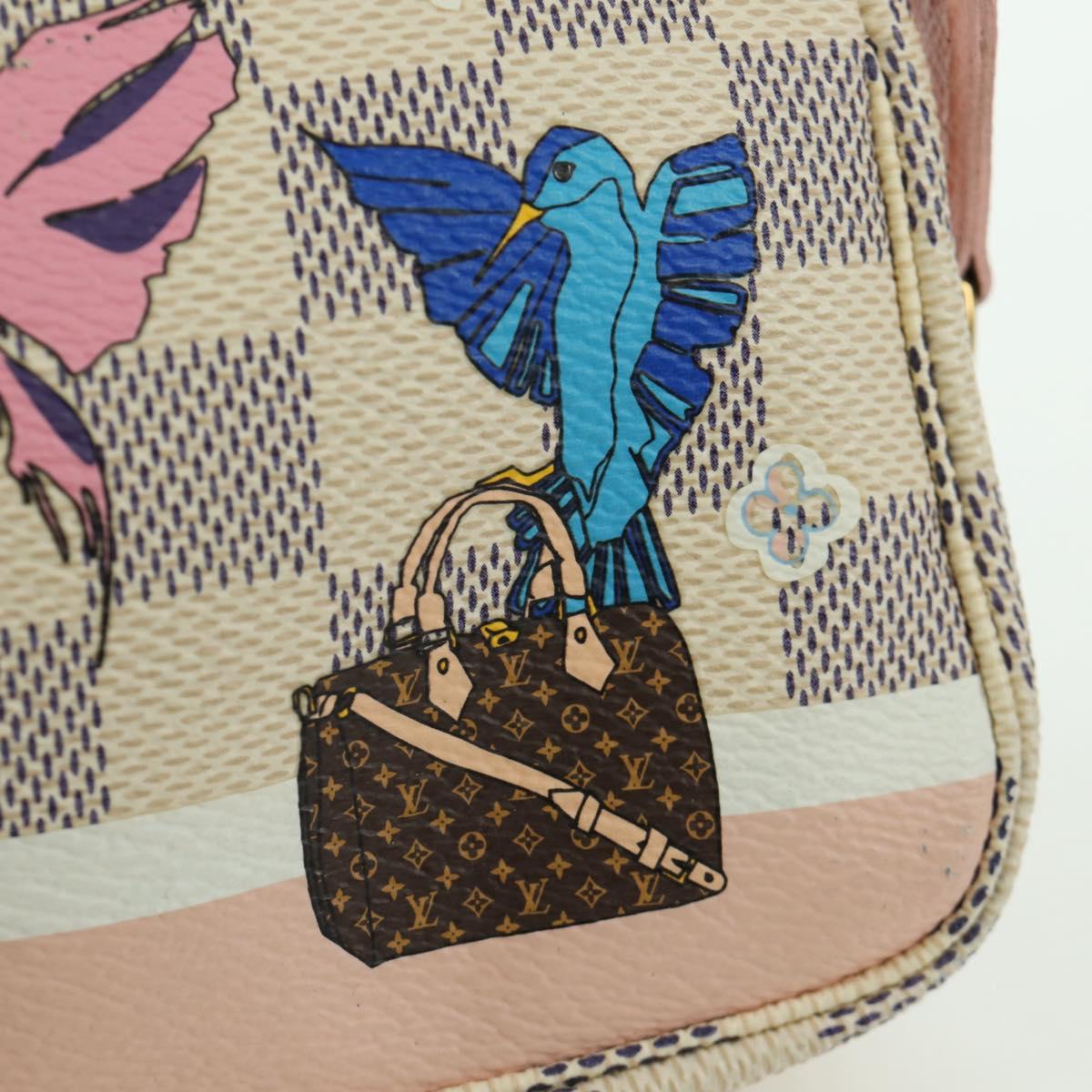 LOUIS VUITTON Damier Azur 2018 Mini Pochette Accessoires Pouch LV Auth 166952SAM