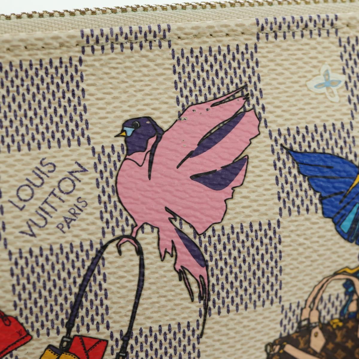LOUIS VUITTON Damier Azur 2018 Mini Pochette Accessoires Pouch LV Auth 166952SAM