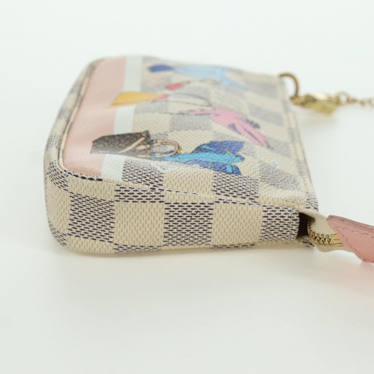 LOUIS VUITTON Damier Azur 2018 Mini Pochette Accessoires Pouch LV Auth 166952SAM