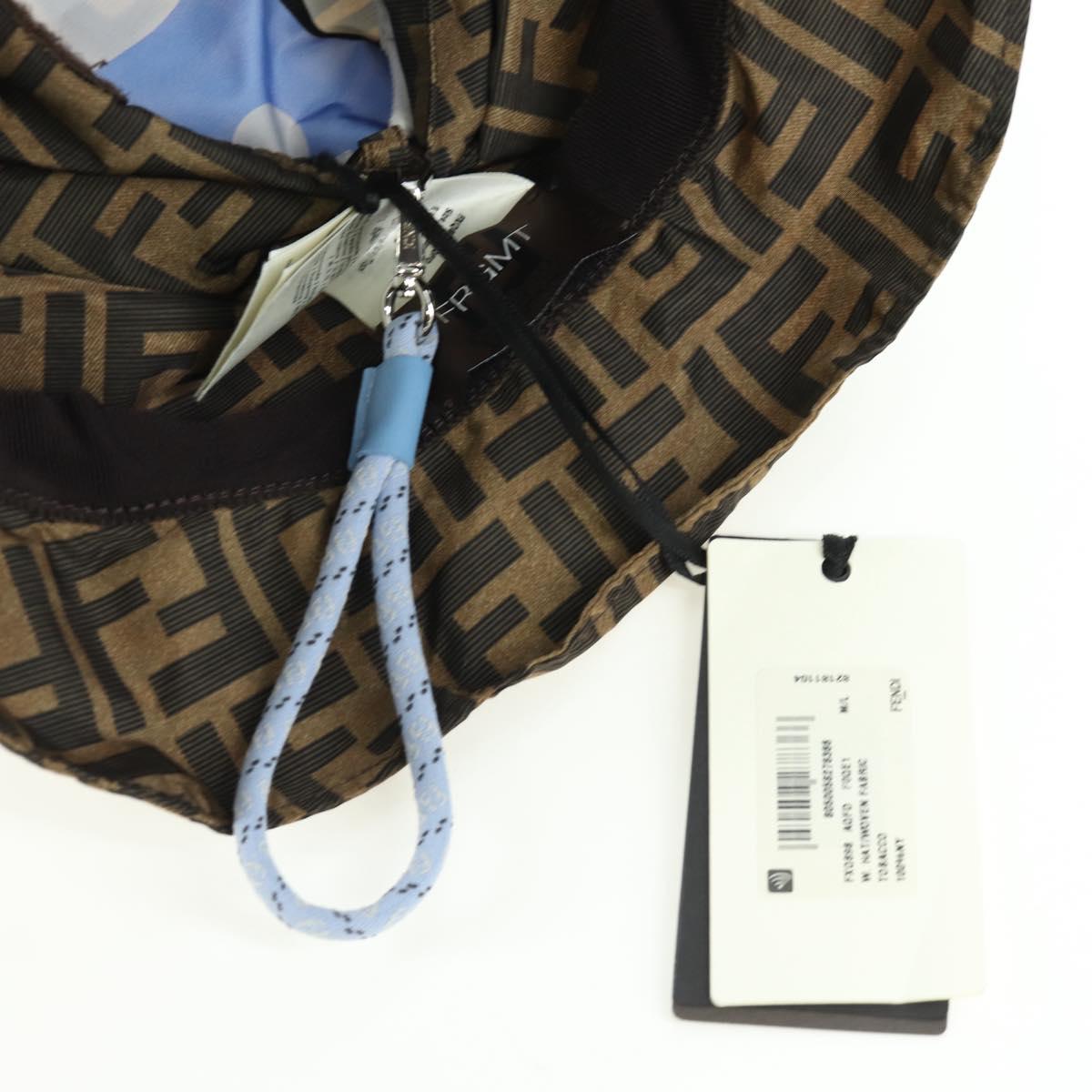 FENDI Zucca Canvas Bucket FENDIxFRGMTxPOKEMON Hat Black Brown Auth 166953SM