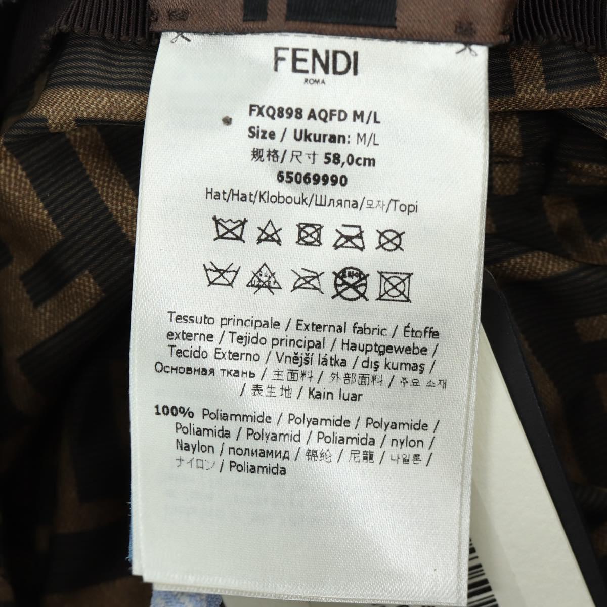 FENDI Zucca Canvas Bucket FENDIxFRGMTxPOKEMON Hat Black Brown Auth 166953SM