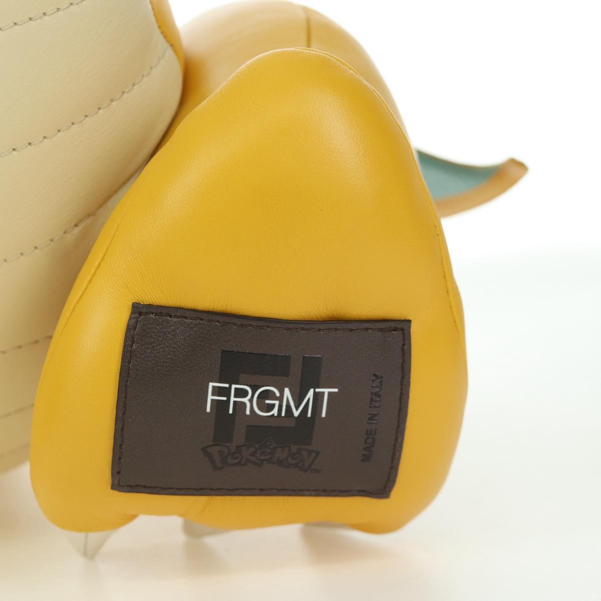 FENDI FENDI x FRGMT x POKﾃ窺ON Dragonite Stuffed Leather Yellow Auth 166957SM
