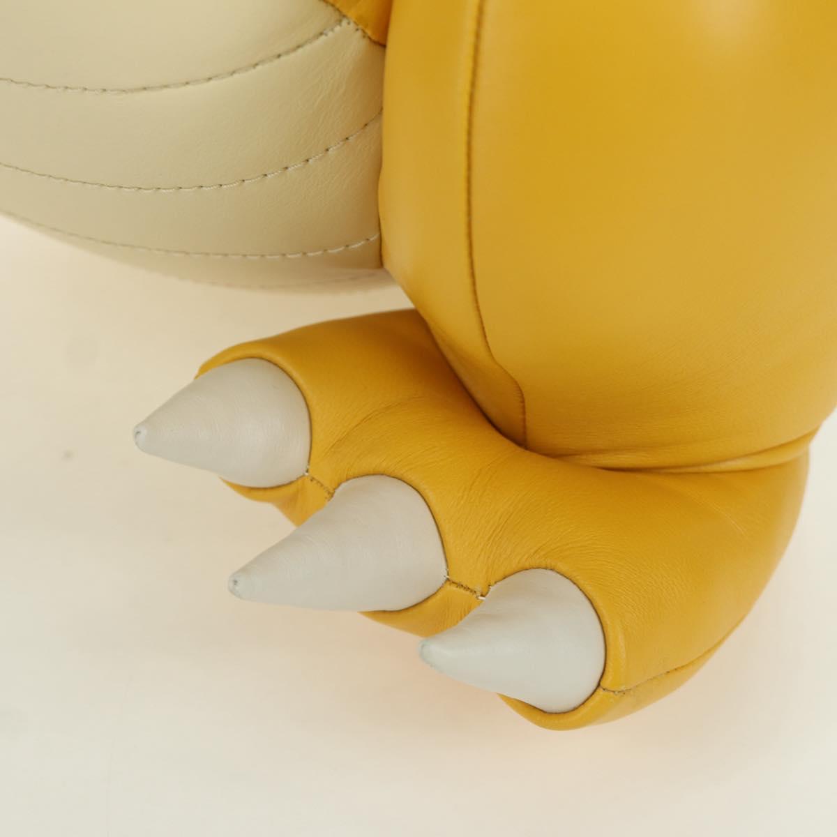 FENDI FENDI x FRGMT x POKﾃ窺ON Dragonite Stuffed Leather Yellow Auth 166957SM