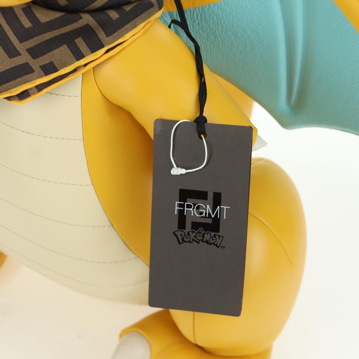 FENDI FENDI x FRGMT x POKﾃ窺ON Dragonite Stuffed Leather Yellow Auth 166957SM