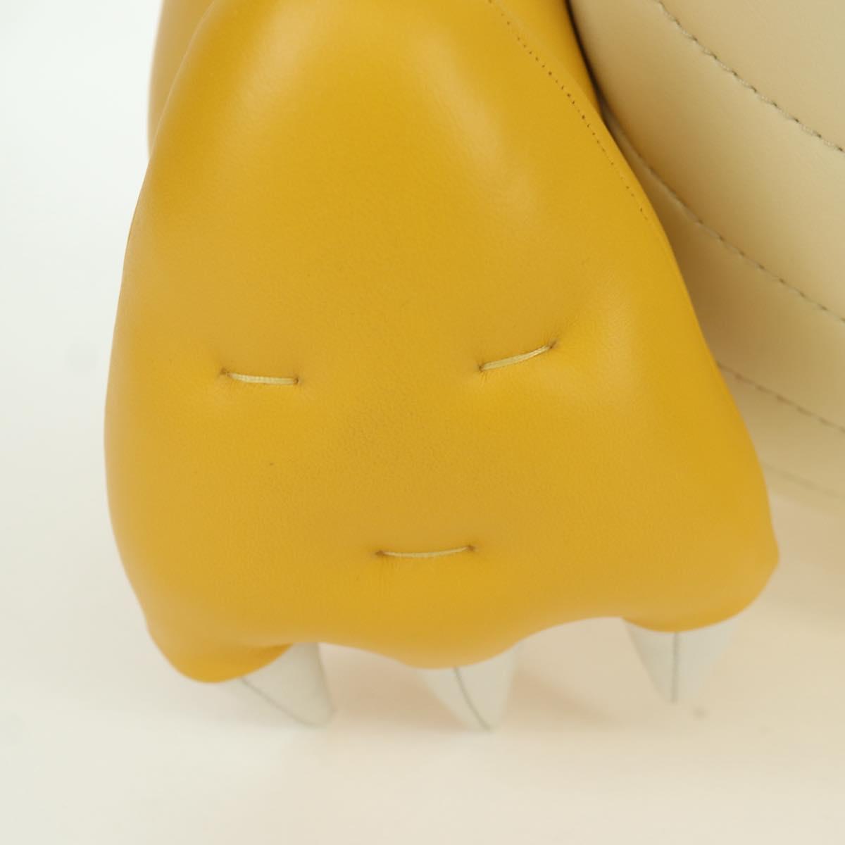 FENDI FENDI x FRGMT x POKﾃ窺ON Dragonite Stuffed Leather Yellow Auth 166958SM