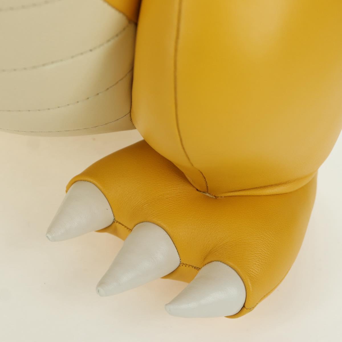 FENDI FENDI x FRGMT x POKﾃ窺ON Dragonite Stuffed Leather Yellow Auth 166958SM