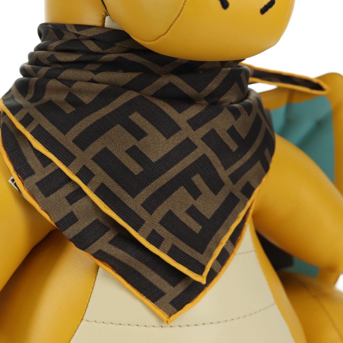 FENDI FENDI x FRGMT x POKﾃ窺ON Dragonite Stuffed Leather Yellow Auth 166958SM