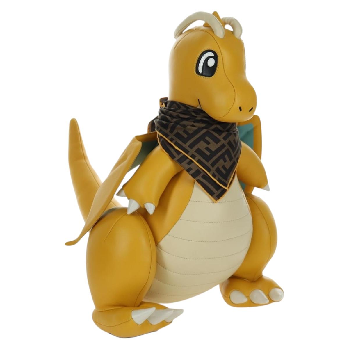 FENDI FENDI x FRGMT x POKﾃ窺ON Dragonite Stuffed Leather Yellow Auth 166958SM