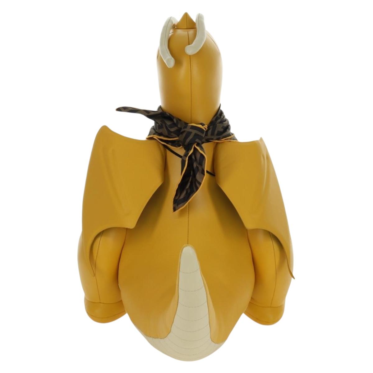 FENDI FENDI x FRGMT x POKﾃ窺ON Dragonite Stuffed Leather Yellow Auth 166958SM