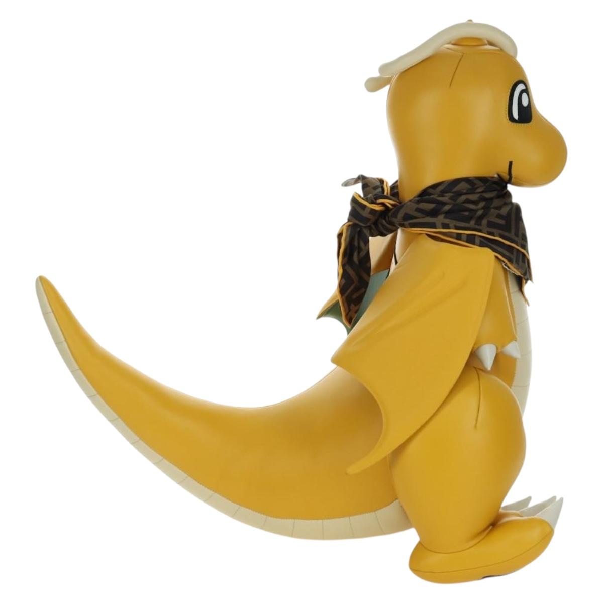 FENDI FENDI x FRGMT x POKﾃ窺ON Dragonite Stuffed Leather Yellow Auth 166958SM