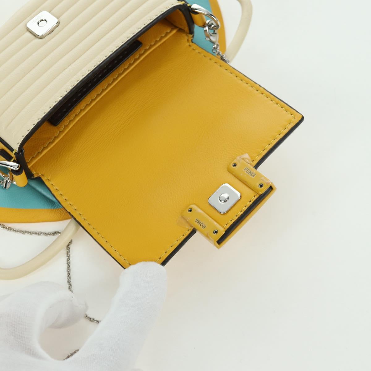 FENDI x FRGMT x POKﾃ窺ON Nano Bucket Dragon Bag Leather Yellow Auth 166960SM