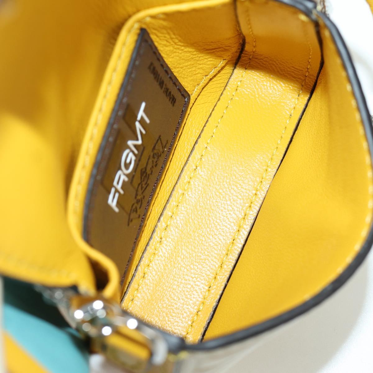 FENDI x FRGMT x POKﾃ窺ON Nano Bucket Dragon Bag Leather Yellow Auth 166960SM