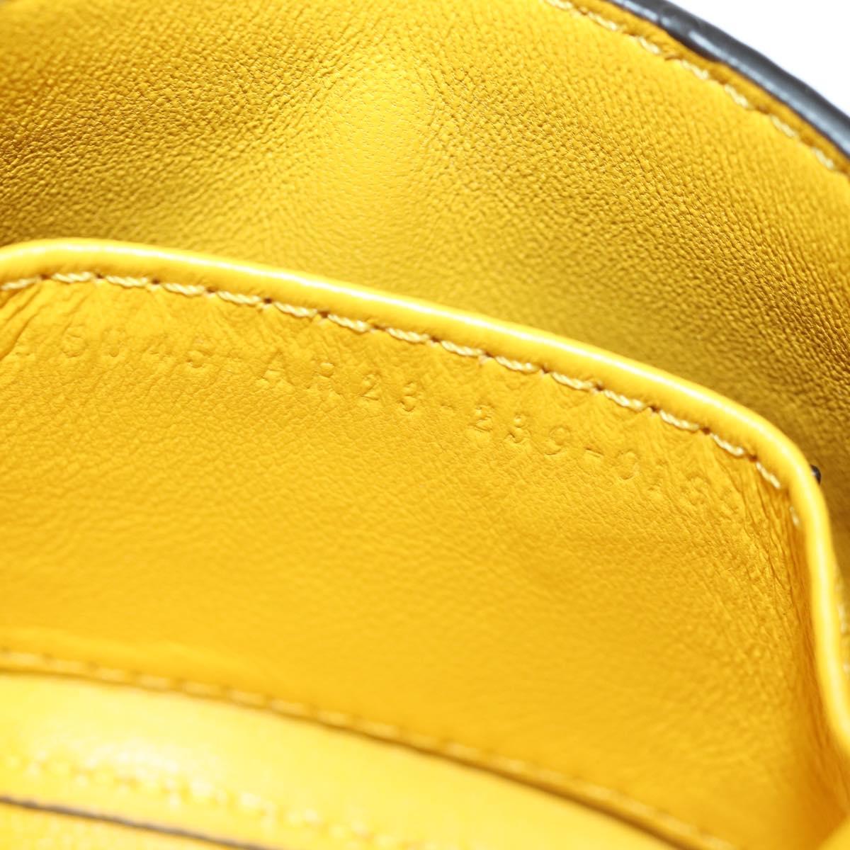 FENDI x FRGMT x POKﾃ窺ON Nano Bucket Dragon Bag Leather Yellow Auth 166960SM
