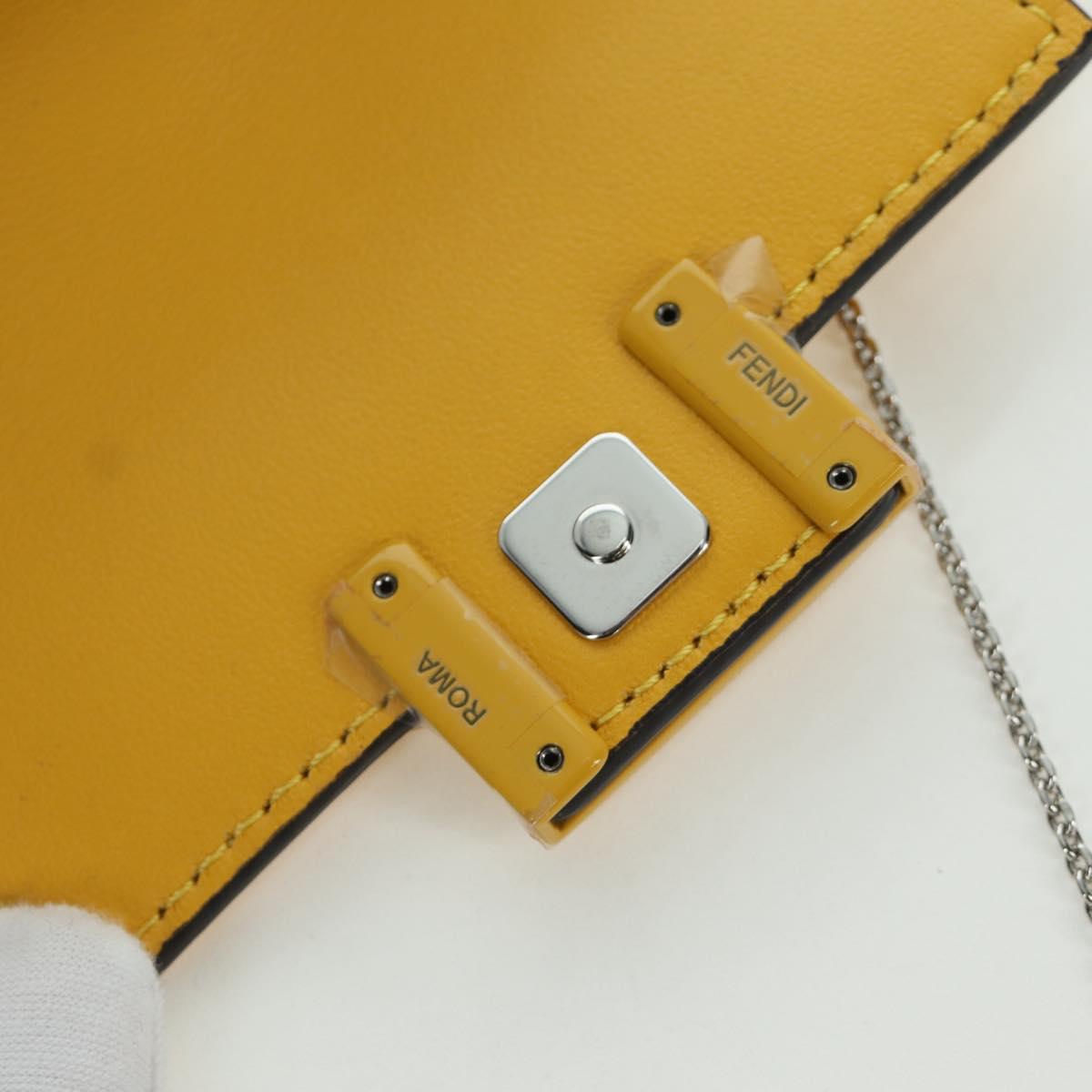 FENDI x FRGMT x POKﾃ窺ON Nano Bucket Dragon Bag Leather Yellow Auth 166961SM