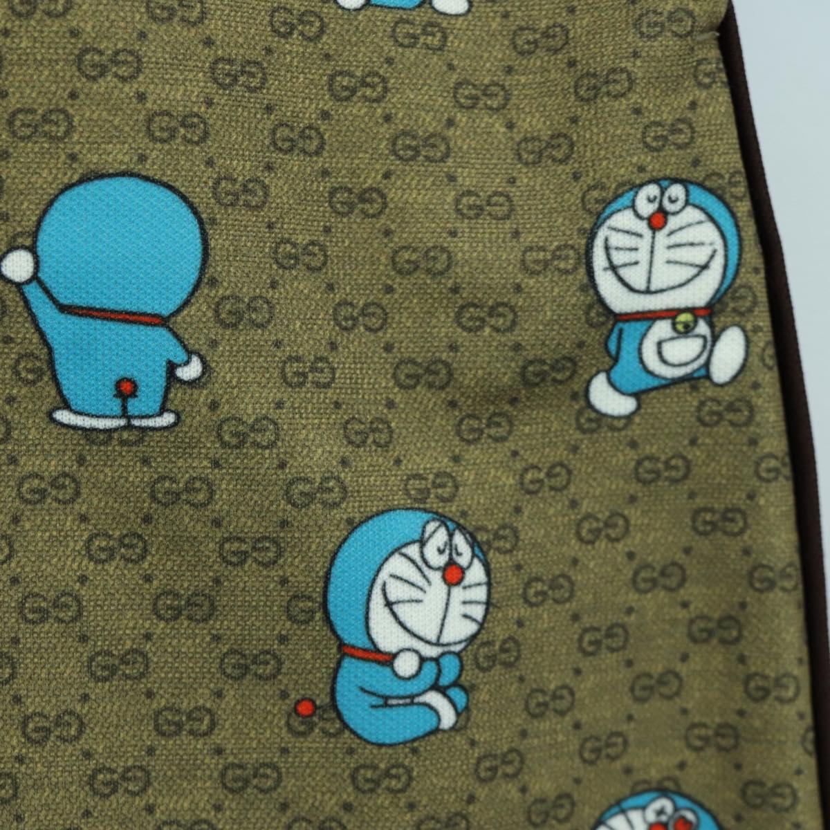 GUCCI GUCCI ﾃ Doraemon Micro GG Doraemon Skirt Cotton Brown Auth 166962SM