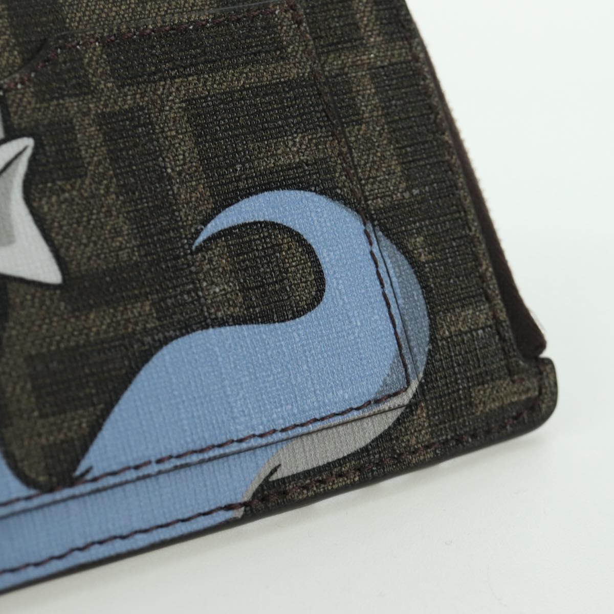 FENDI x FRGMT x POKﾃ窺ON Zucca Canvas Dratini Coin Purse Light Blue Auth 166964SM