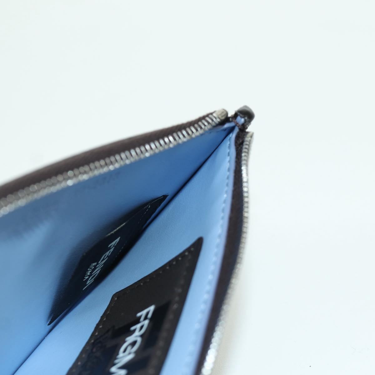 FENDI x FRGMT x POKﾃ窺ON Zucca Canvas Dratini Coin Purse Light Blue Auth 166964SM