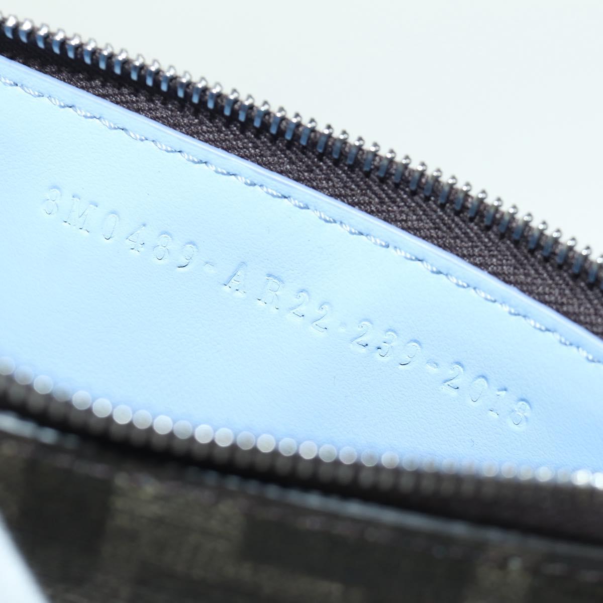 FENDI x FRGMT x POKﾃ窺ON Zucca Canvas Dratini Coin Purse Light Blue Auth 166964SM