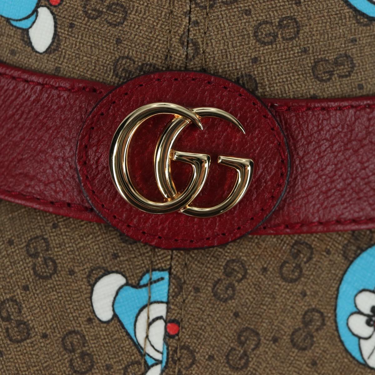 GUCCI x Doraemon Micro GG Supreme Doraemon Bucket Hat Brown Auth 166970SM