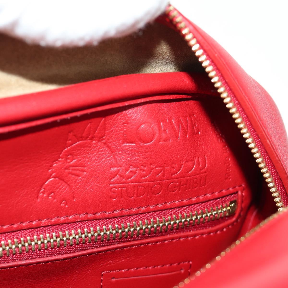 LOEWE ﾃ Studio Ghibli Spirited Away Amazona 21 Bag Leather Red Auth 166973SM