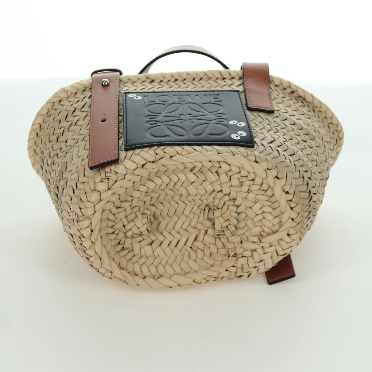 LOEWE ﾃ Studio Ghibli My Neighbor Totoro Pitch Black Bag Raffia Auth 166974SM
