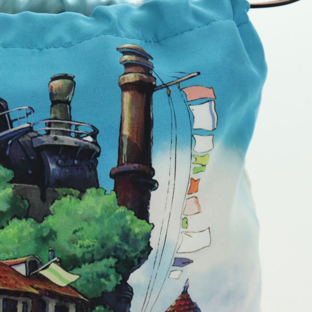 LOEWE ﾃ Studio Ghibli Howl's Moving Castle Pouch Canvas Multicolor Auth 166975SM