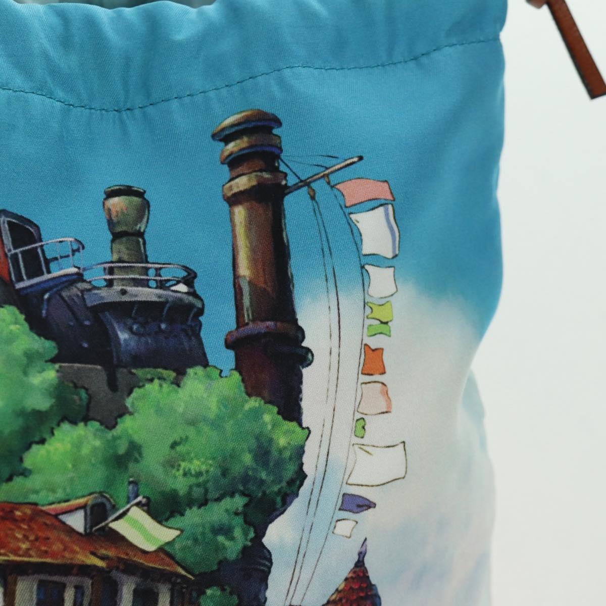 LOEWE ﾃ Studio Ghibli Howl's Moving Castle Pouch Canvas Multicolor Auth 166976SM