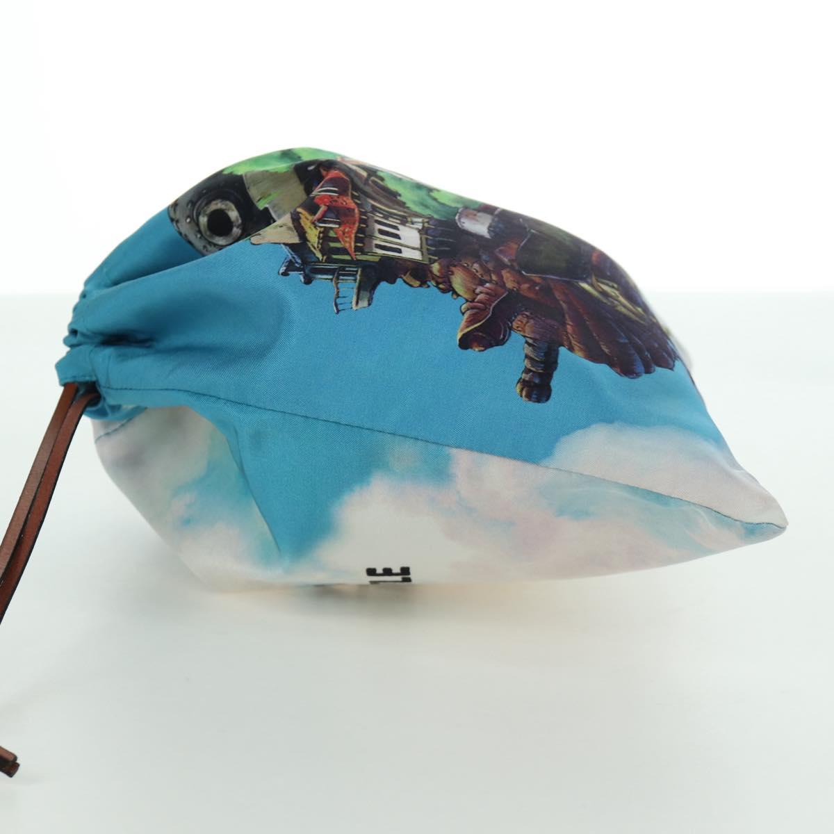 LOEWE ﾃ Studio Ghibli Howl's Moving Castle Pouch Canvas Multicolor Auth 166976SM