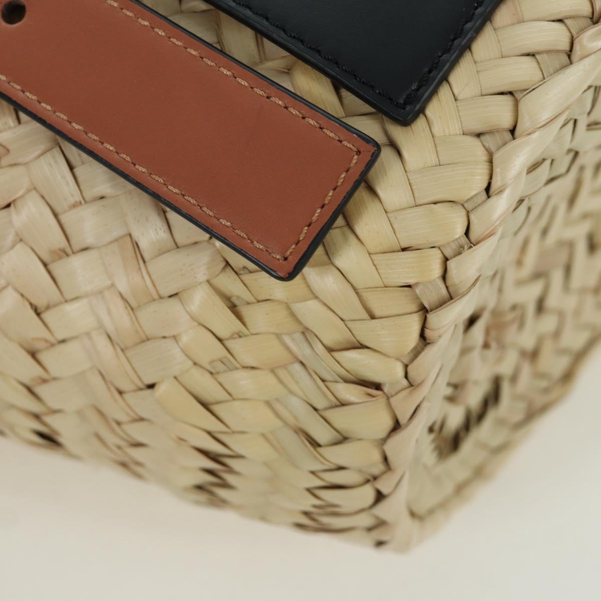 LOEWE ﾃ Studio Ghibli My Neighbor Totoro Hand Bag Raffia Beige Auth 166978SM